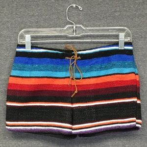Mexican Blanket Shorts S Boho Bottoms
